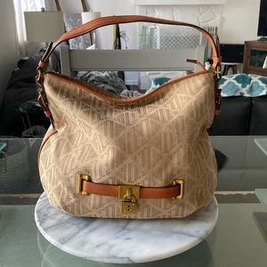 Lauren Ralph Lauren canvas shoulder bag